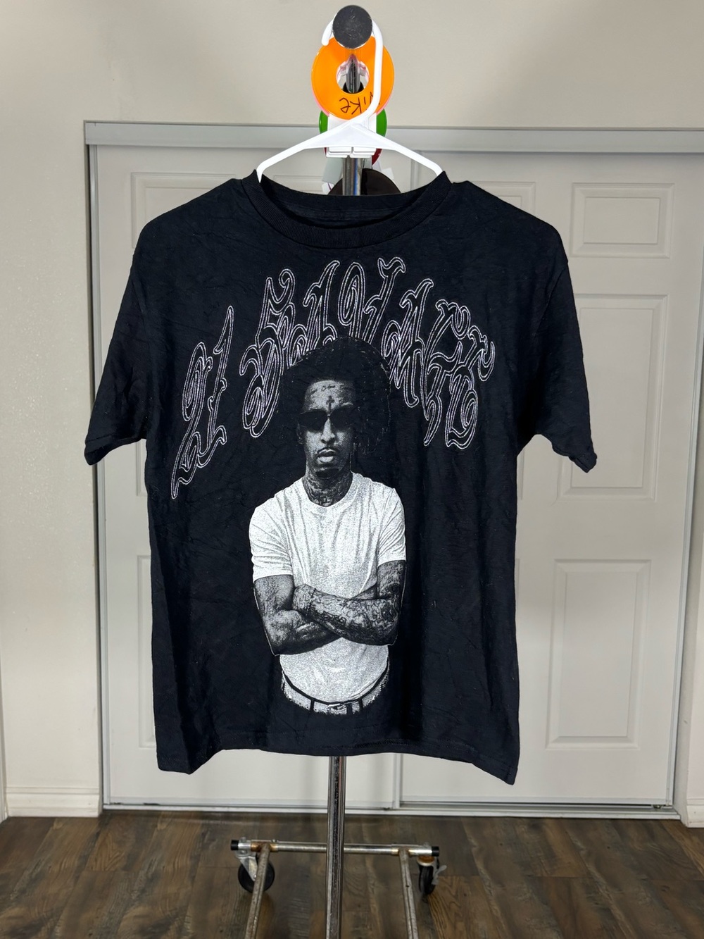 21 savage Black Graphic Short-Sleeve Men's T-Shirt